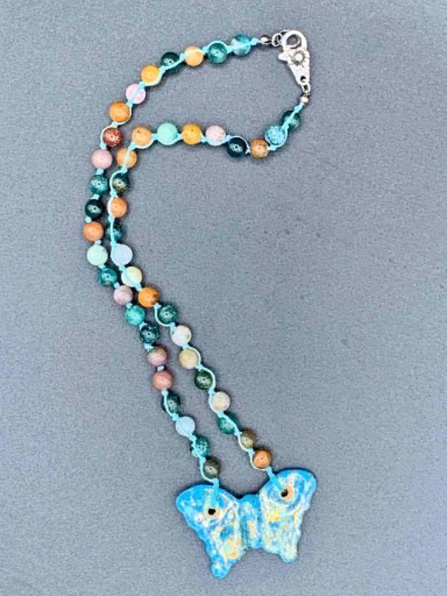 Blue Butterfly Necklace #2