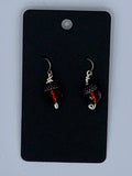 Brown Glass Acorn Earrings