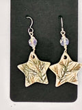 Ceramic Pine Star Earrings