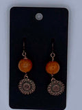 Copper Sunflower Earrings