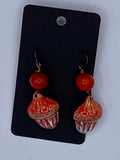Enameled Acorn Earrings
