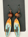 Enamel Deer Earrings