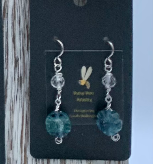 Fluorite Flower Earrings