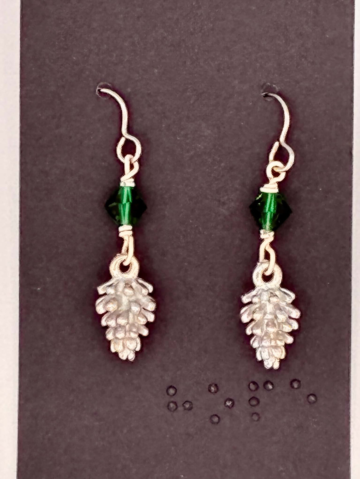 Green Pinecone Earrings