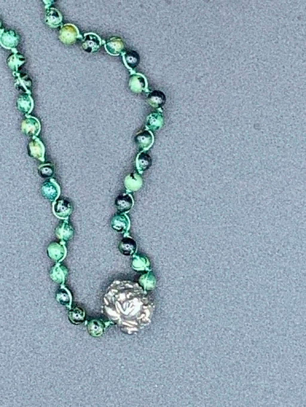 Moss Agate Frog Necklace