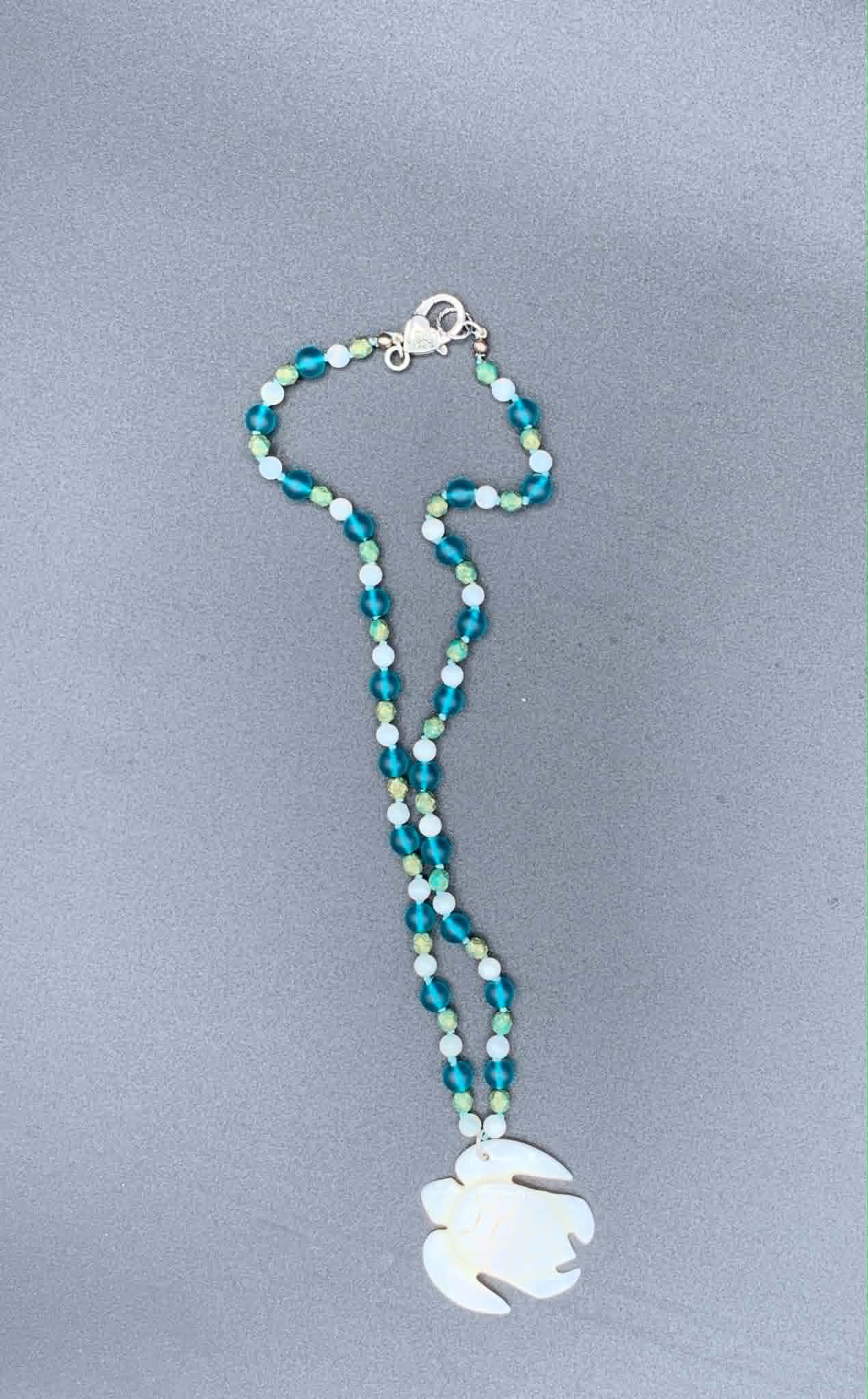 Mother of Pearl Sea Turtle Necklace