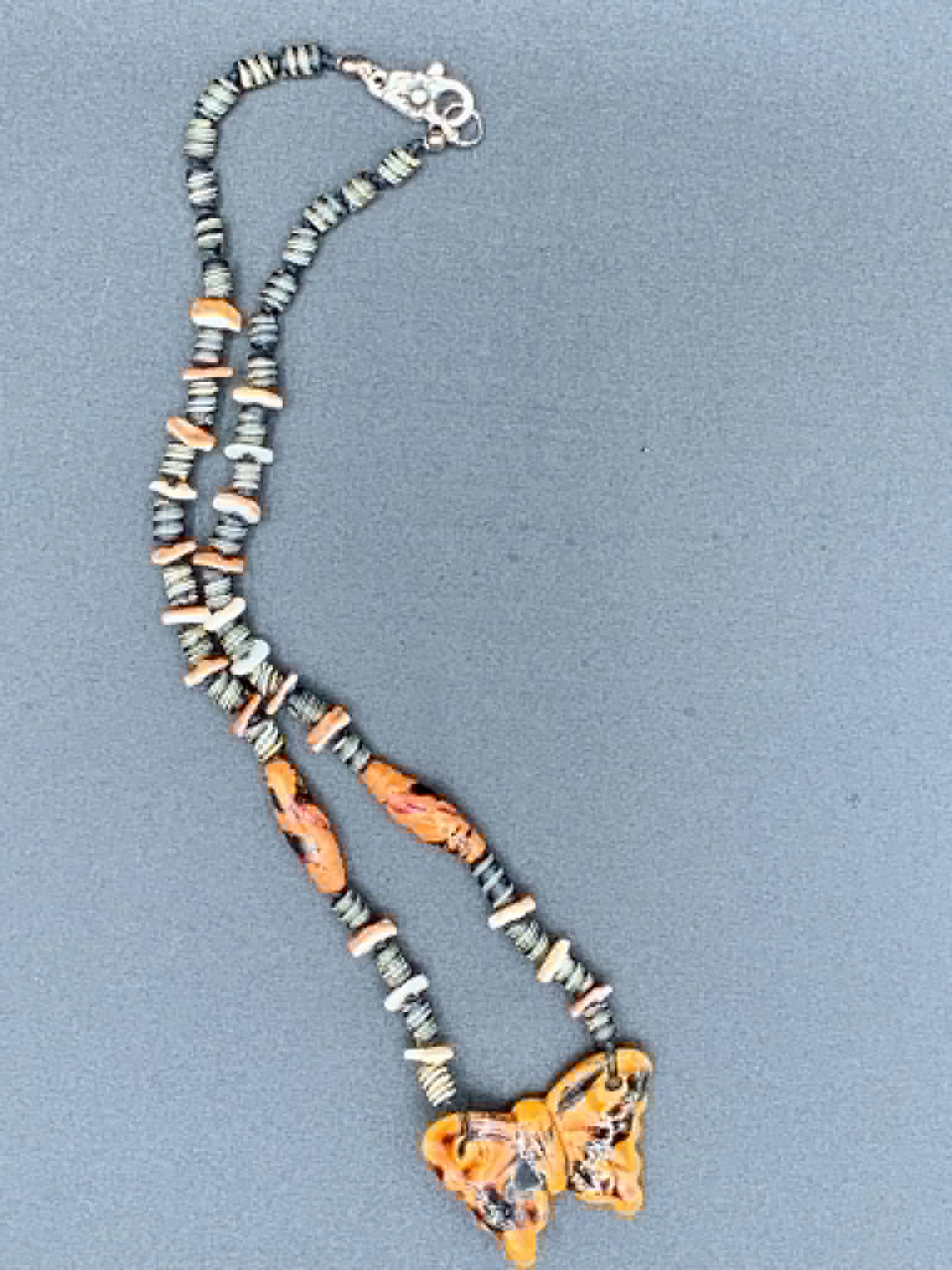 Orange Butterfly Necklace