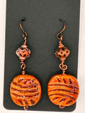 Orange Kazuri Earrings