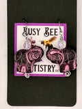 Pink Elephant Earrings
