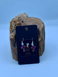 Purple Cross Earrings