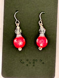 Red Star Ornament Earrings