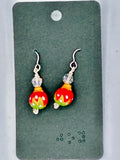 Red And Green Christmas Ornament Earrings