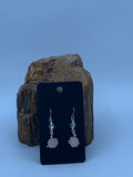 Carved Rose Quartz Flower earrings
