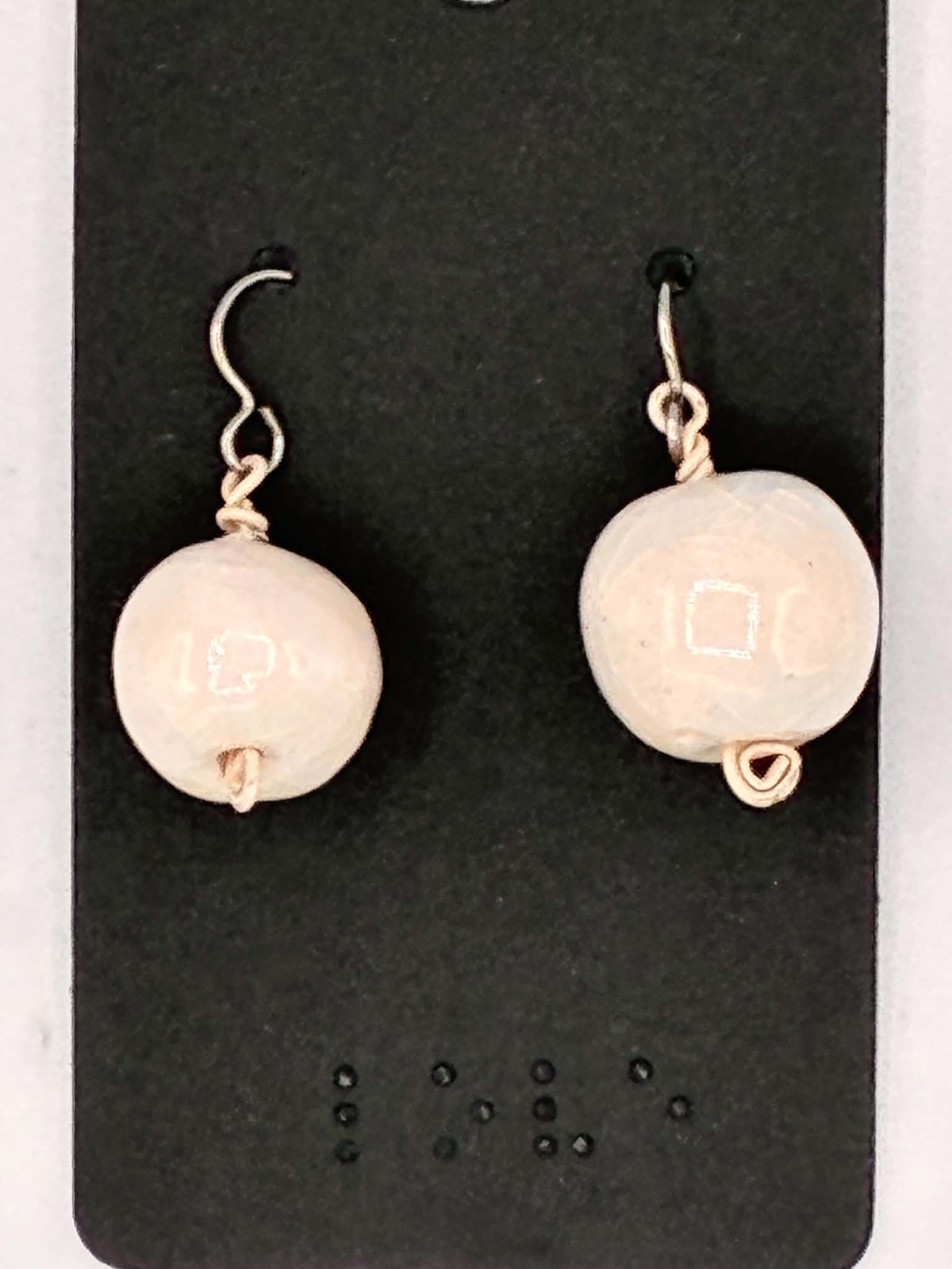 White Kazuri Earrings