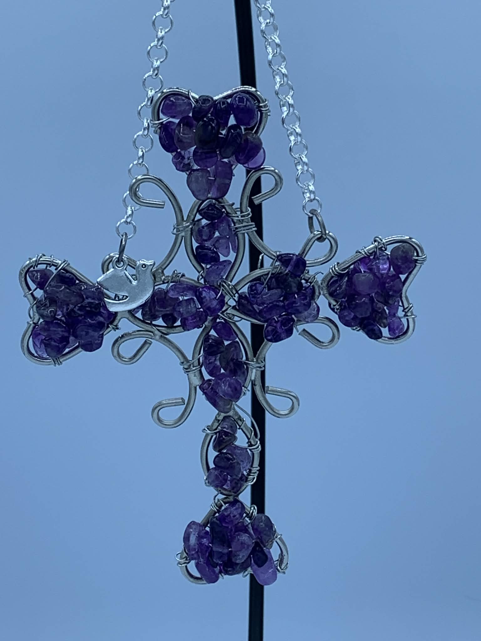 Amethyst Hanging cross