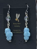 Blue Seahorse Earrings