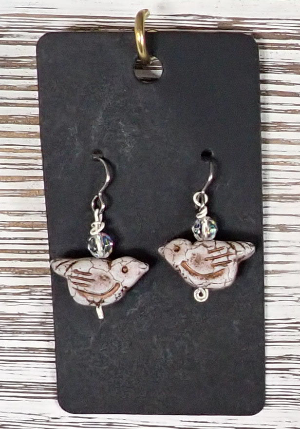 Brown Bird Earrings