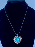 Dragonfly Heart Mosaic Pendant