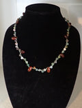 Jasper and natural bean necklace