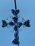 Lapis and Malachite Hanging Cross
