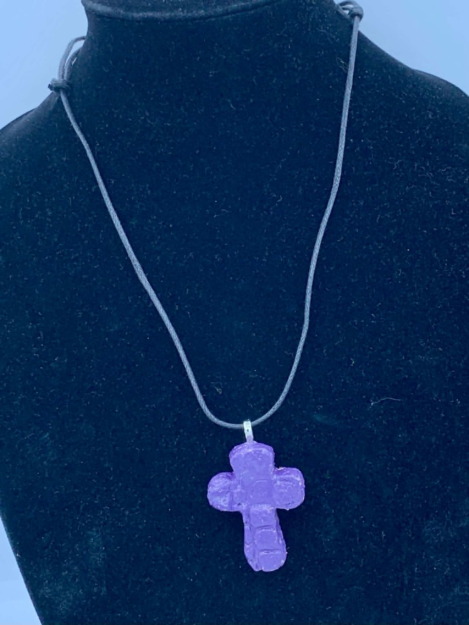 Purple Cross Pendant #2