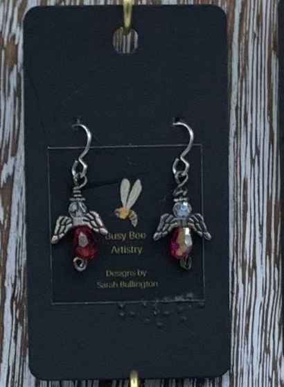 Red Angel Earrings