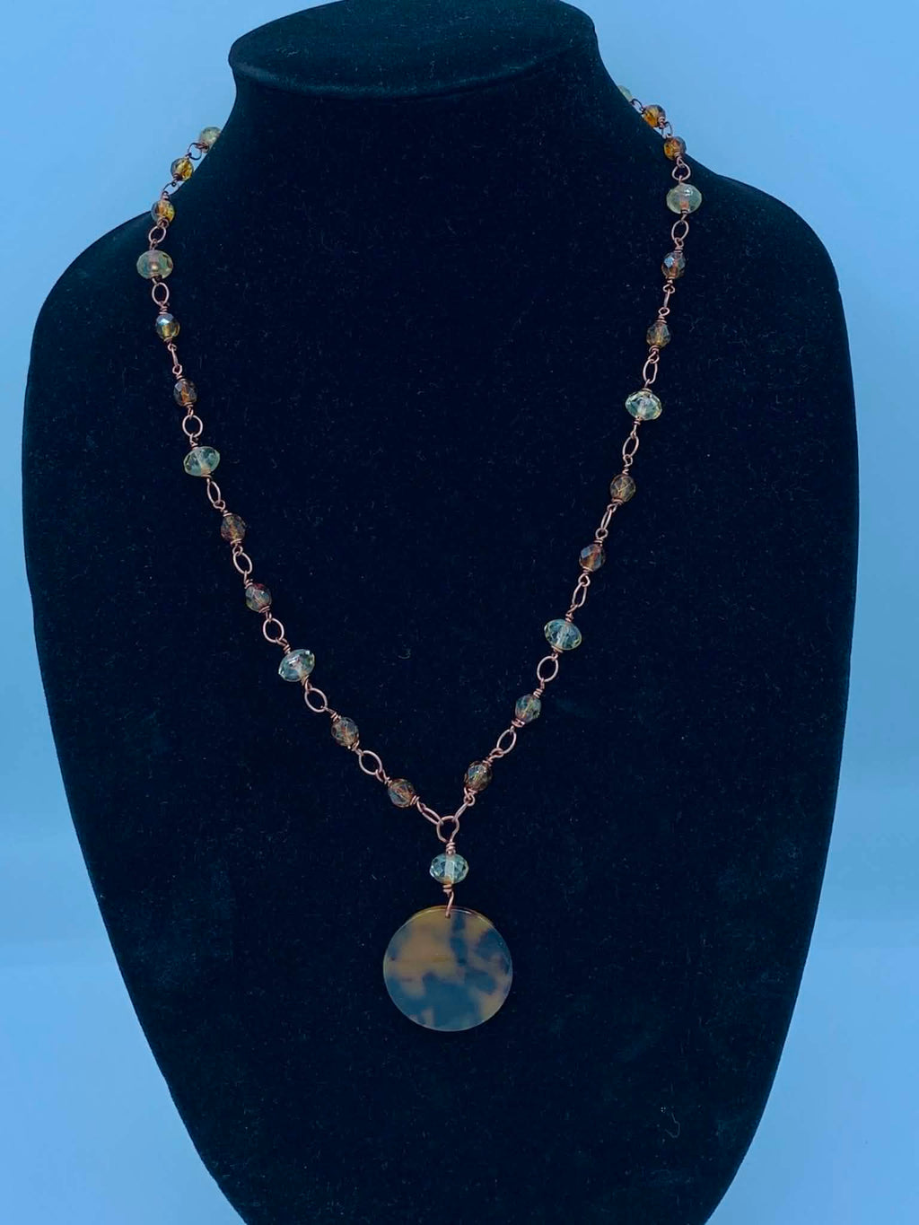 Tortoise Shell Circle Necklace