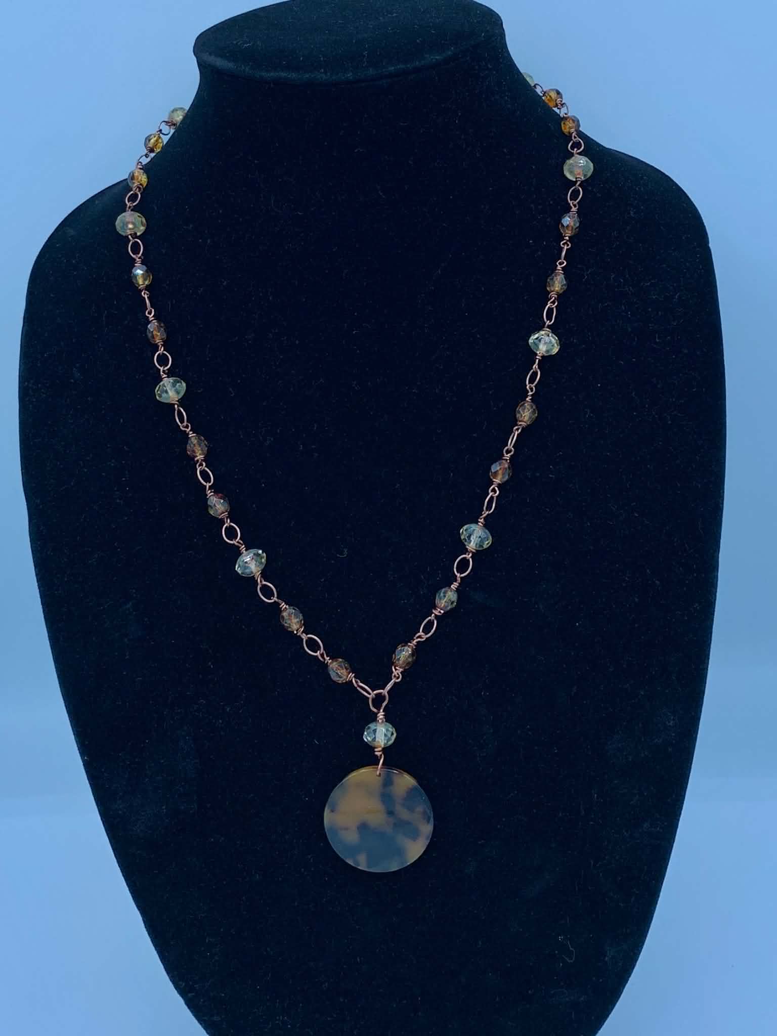 Tortoise Shell Circle Necklace