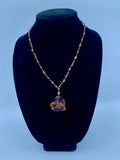 tortoise shell Heart Necklace