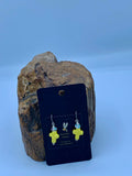 Yellow Cross Earrings